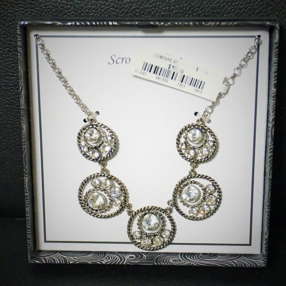 SCROLL & VINE CHOKER 5 DISC NECKLACE NEW